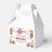 Firetrucks Boy 1st Birthday | Cute Little party Bedankdoosjes (Achterkant)