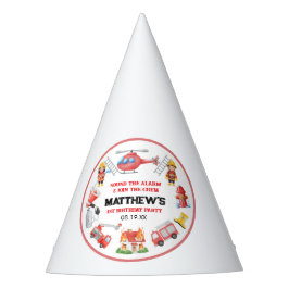 Firetrucks Boy 1st Birthday | Cute Little party Feesthoedjes