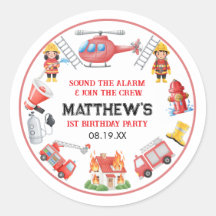 Firetrucks Boy 1st Birthday | Cute Little party