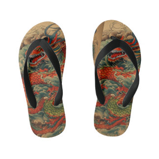 "Firewalker's Embrace: Dragon Scale Sandals" Kinder Teenslippers
