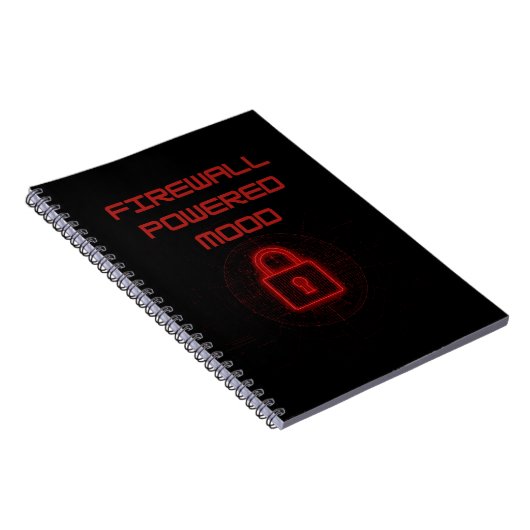 Firewall Powered Mood Cybersecurity Ontwerp Notitieboek (Rechterzijde)