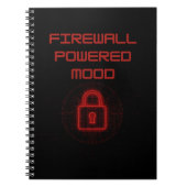 Firewall Powered Mood Cybersecurity Ontwerp Notitieboek (Voorkant)