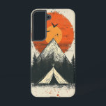 Firewatch Forest Moon Telefoonhoes Samsung Galaxy Hoesje<br><div class="desc">Een eenzame tent zit onder een enorme rode maan in een humeurig boslandschap - ideaal voor buitenliefhebbers en avonturiers.</div>