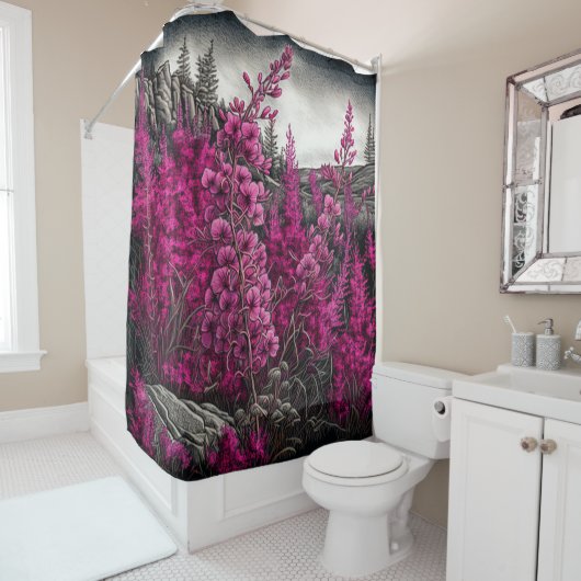 Fireweed 7 douchegordijn (In situ)