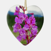 Fireweed Close-up; Yukon Territory, Canada Keramisch Ornament (Rechts)
