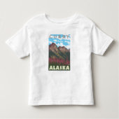 Fireweed & Mountains - Curry, Alaska Kinder Shirts (Voorkant)