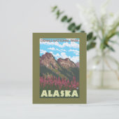 Fireweed & Mountains - Denali Nat'l Park, Briefkaart (Staand voorkant)