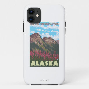 Fireweed & Mountains - Denali Nat'l Park iPhone 11 Hoesje