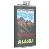 Fireweed & Mountains - Denali Nat'l Park Heupfles (Rechts)