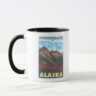 Fireweed & Mountains - Denali Nat'l Park Mok