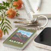 Fireweed & Mountains - Denali Nat'l Park Sleutelhanger (Voorkant Rechts)