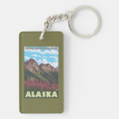Fireweed & Mountains - Denali Nat'l Park Sleutelhanger (achterkant)