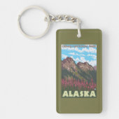 Fireweed & Mountains - Denali Nat'l Park Sleutelhanger (Voorkant)