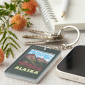 Fireweed & Mountains - Denali Nat'l Park Sleutelhanger (Voorkant Rechts)