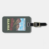 Fireweed & Mountains - Latouche, Alaska Bagagelabel (Voorkant horizontaal)