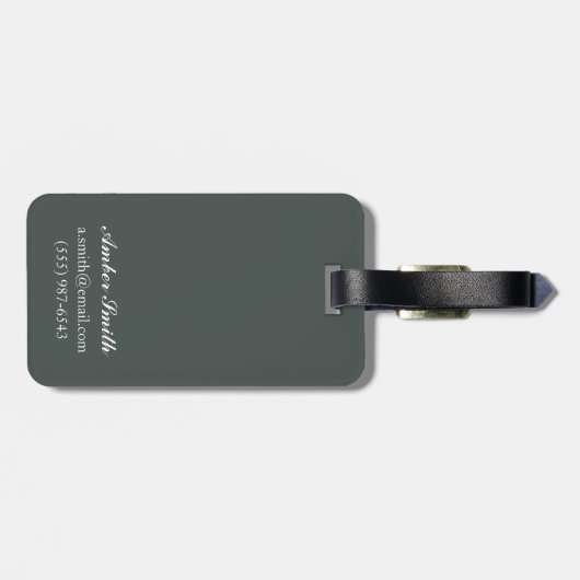 Fireweed & Mountains - Latouche, Alaska Bagagelabel (Achterkant horizontaal)