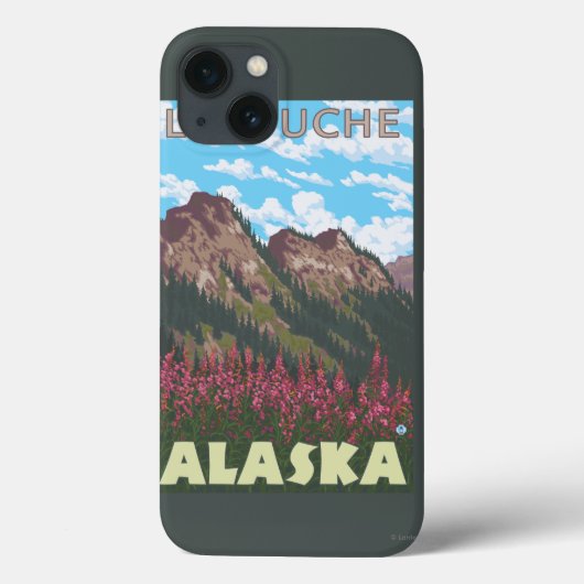 Fireweed & Mountains - Latouche, Alaska Case-Mate iPhone Case (Achterkant)