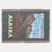 Fireweed & Mountains - Latouche, Alaska Deken (Voorkant)