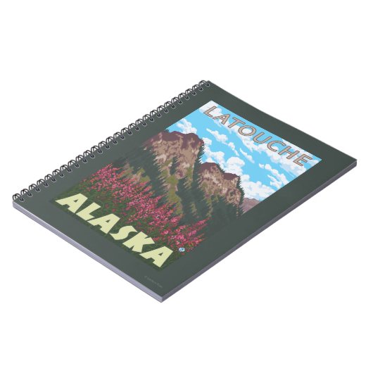 Fireweed & Mountains - Latouche, Alaska Notitieboek (Linkerzijde)