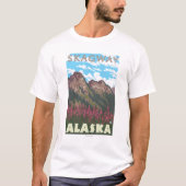 Fireweed & Mountains - Skagway, Alaska T-shirt (Voorkant)