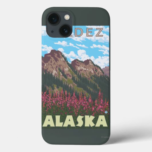Fireweed & Mountains - Valdez, Alaska Case-Mate iPhone Case (Achterkant)
