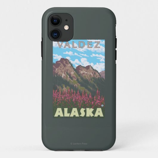 Fireweed & Mountains - Valdez, Alaska Case-Mate iPhone Case (Achterkant)