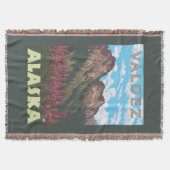 Fireweed & Mountains - Valdez, Alaska Deken (Voorkant)