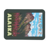 Fireweed & Mountains - Valdez, Alaska Magneet (Horizontaal)