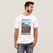 Fireweed & Mountains - Wrangell, Alaska T-shirt (Voorkant volledig)
