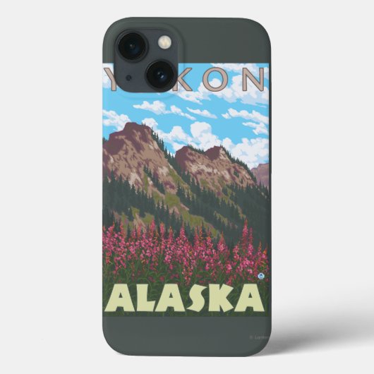 Fireweed & Mountains - Yukon, Alaska Case-Mate iPhone Case (Achterkant)