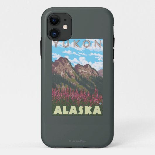 Fireweed & Mountains - Yukon, Alaska Case-Mate iPhone Case (Achterkant)