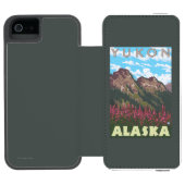 Fireweed & Mountains - Yukon, Alaska Incipio iPhone Portemonnee Hoesje (Agenda Open)
