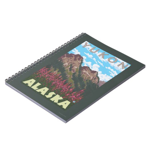 Fireweed & Mountains - Yukon, Alaska Notitieboek (Linkerzijde)