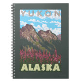 Fireweed & Mountains - Yukon, Alaska Notitieboek (Voorkant)