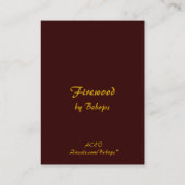 Firewood ATC Visitekaartje (Achterkant)