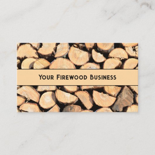 Firewood Cut Logs Visitekaartje (Voorkant)