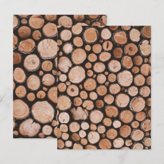 Firewood Logs Briefkaart (Voorkant / Achterkant)