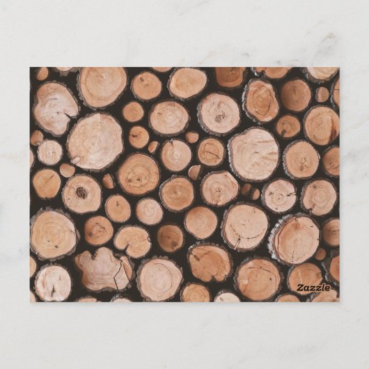 Firewood Logs      Briefkaart (Achterkant)