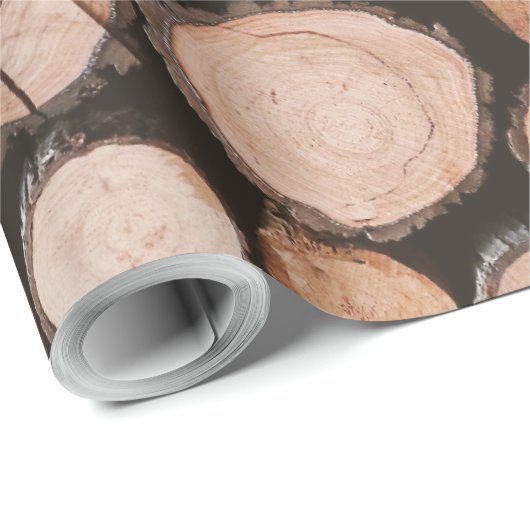 Firewood Logs Cadeaupapier (Rol Hoek)