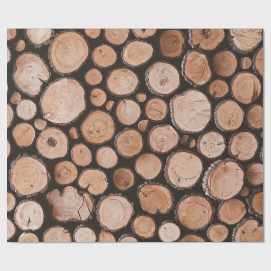 Firewood Logs Cadeaupapier (Vlak)