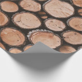 Firewood Logs Cadeaupapier (Hoek)