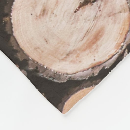Firewood Logs Fleece Deken (Hoek)