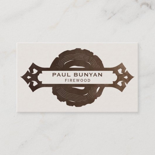 Firewood Lumberjack Tree Service Visitekaartje (Voorkant)