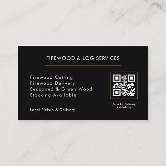 Firewood QR Code Visitekaartje (Achterkant)