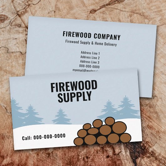 Firewood Supply & Home Delivery Visitekaartje
