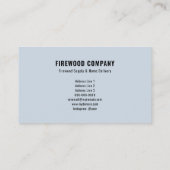 Firewood Supply & Home Delivery Visitekaartje (Achterkant)