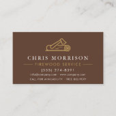 Firewood Supply Service Company Visitekaartje (Voorkant)