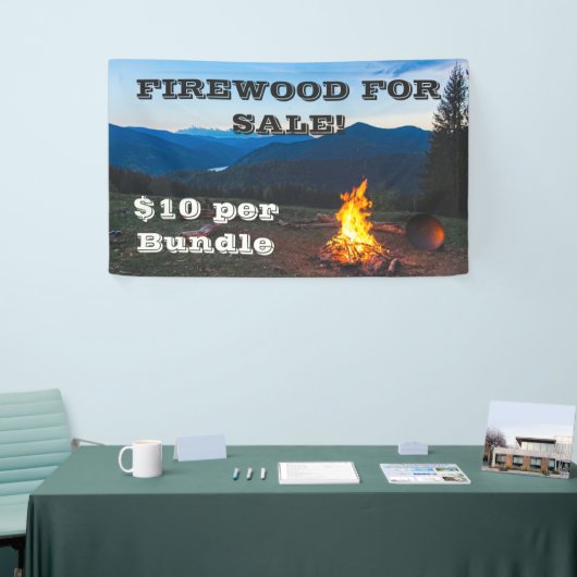 Firewood voor verkoop, bewerkingsprijs spandoek (Beurs)