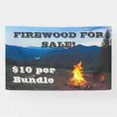 Firewood voor verkoop, bewerkingsprijs spandoek (Horizontaal)