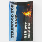 Firewood voor verkoop, bewerkingsprijs spandoek (Verticaal)